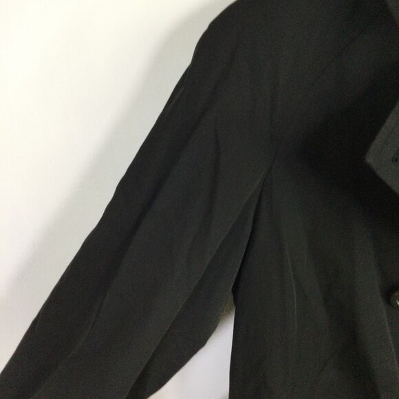 Michael Michael Kors Womens Trench Coat Relaxed Double Breasted Black Size S - Picture 4 of 16